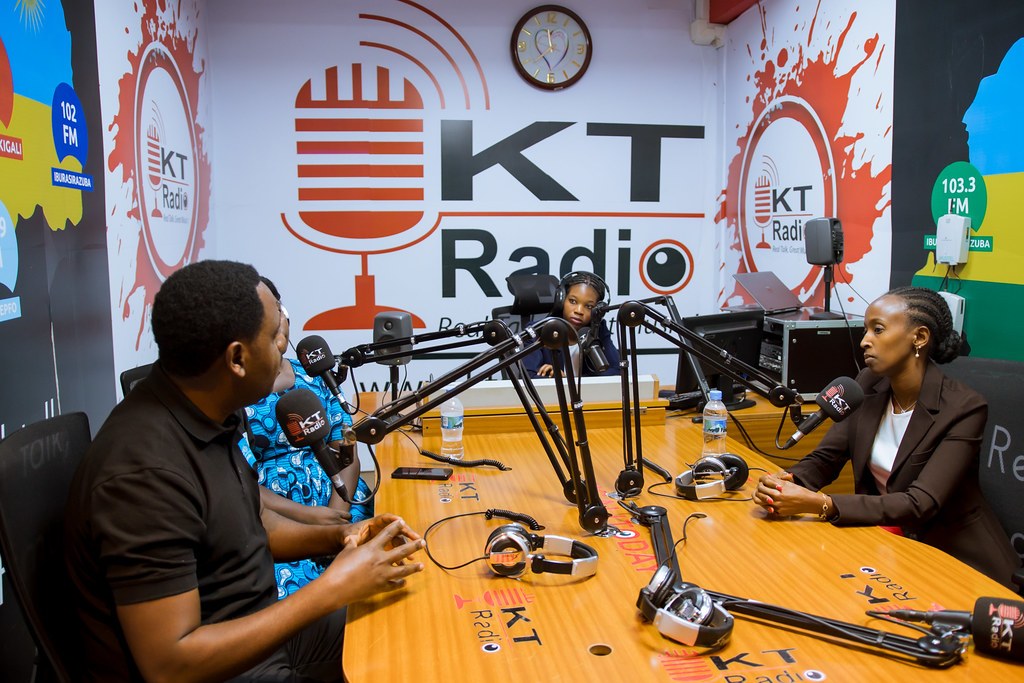 The three panelists and the talk-show host during EdTech Mondays August Edition at KT Radio